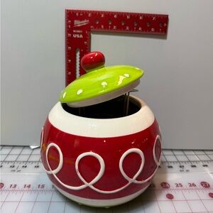 Holiday floral planter/cookie jar